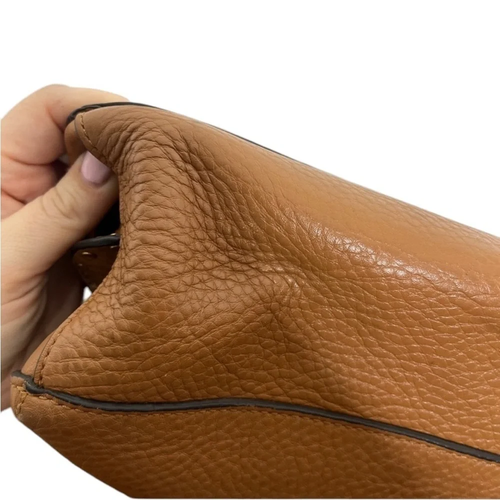 Rebecca Minkoff Darren Tan Leather Twist Shoulder Bag BLEMISH